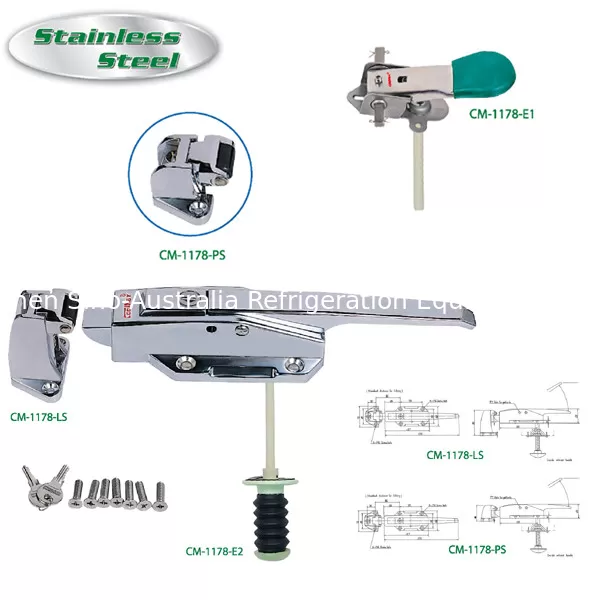 Reversible Plane Stainless Steel Door Hinge SS Swing Door Handle Coldroom Parts